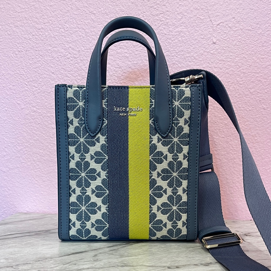 Kate Spade Navy And Lime Crossbody Bag